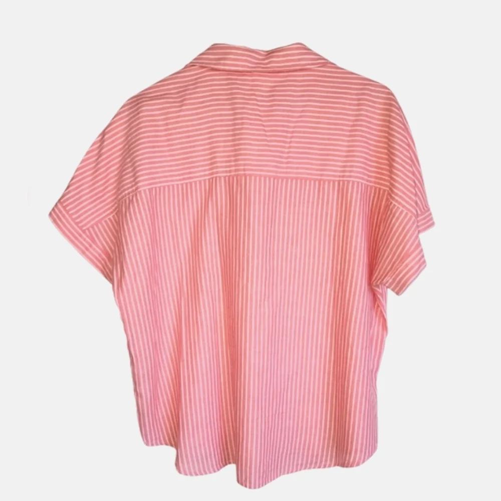 NWT XL H&M 100% Cotton Pink Striped Button Down Casual Shirt - Picture 4 of 6